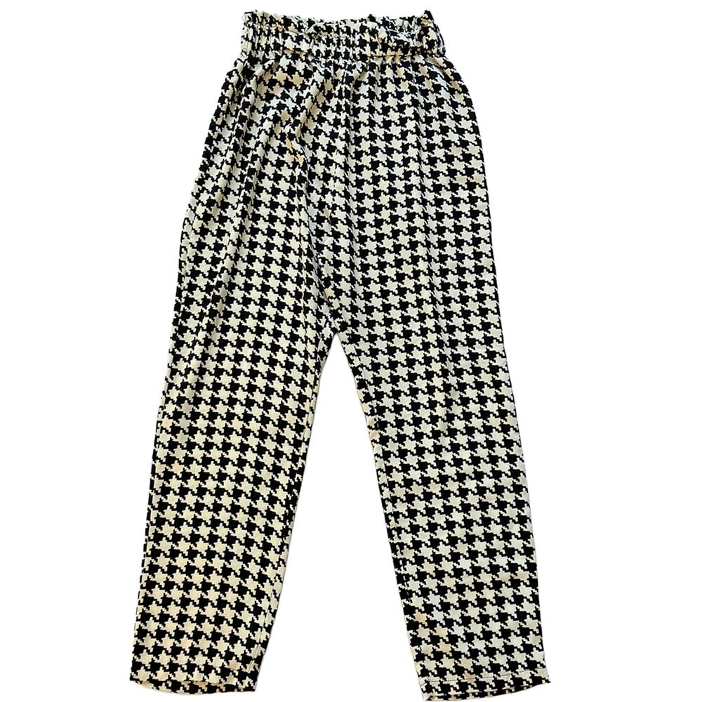 swim cover up straight leg pants houndstooth women small semi sheerlightweight